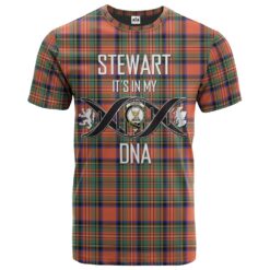 Stewart Royal Ancient Clan DNA In Me Tartan Crest T-Shirt
