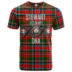 Stewart Royal Modern 02 Clan DNA In Me Tartan Crest T-Shirt