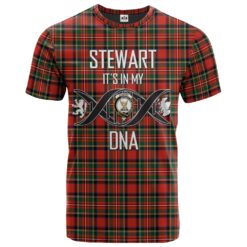 Stewart Royal Modern Clan DNA In Me Tartan Crest T-Shirt