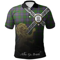 Strange of Balkaskie Polo Shirts Tartan Crest Celtic Scotland Lion