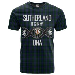 Sutherland 02 Clan DNA In Me Tartan Crest T-Shirt