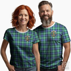 Sutherland Ancient Scottish Tartan T-shirt with Crest – Authentic Clan Apparel