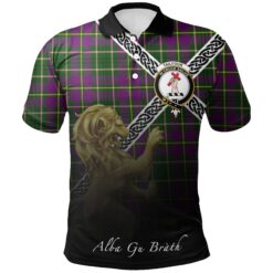 Tailyour Polo Shirts Tartan Crest Celtic Scotland Lion