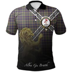 Tailyour Weathered Polo Shirts Tartan Crest Celtic Scotland Lion