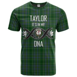 Taylor 02 Clan DNA In Me Tartan Crest T-Shirt