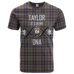 Taylor Weathered Clan DNA In Me Tartan Crest T-Shirt