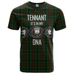 Tennant 01 Clan DNA In Me Tartan Crest T-Shirt