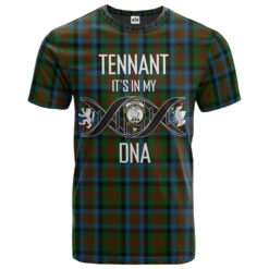 Tennant 02 Clan DNA In Me Tartan Crest T-Shirt