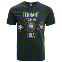Tennant 03 Clan DNA In Me Tartan Crest T-Shirt