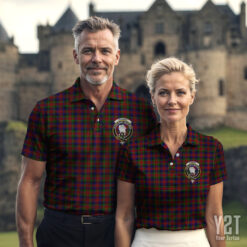 Tennant Clan Tartan Polo with Crest - Authentic Scottish Apparel