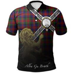 Tennant Polo Shirts Tartan Crest Celtic Scotland Lion