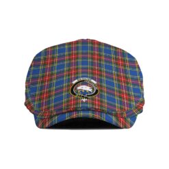 The Gentleman’s Bethune Clan Tartan Crest Jeff Cap - Tartan Flat Cap