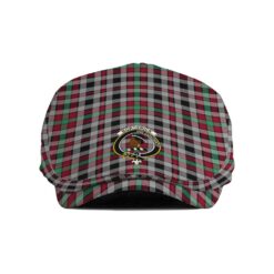 The Gentleman’s Borthwick Clan Tartan Crest Jeff Cap - Tartan Flat Cap