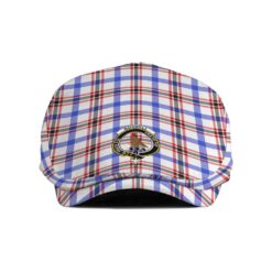 The Gentleman’s Boswell Clan Tartan Crest Jeff Cap - Tartan Flat Cap
