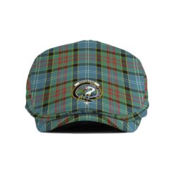 The Gentleman’s Brisbane Clan Tartan Crest Jeff Cap - Tartan Flat Cap