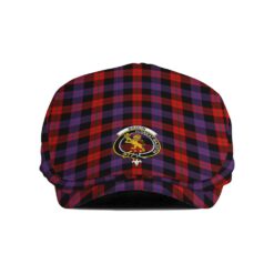 The Gentleman’s Broun Clan Tartan Crest Jeff Cap - Tartan Flat Cap