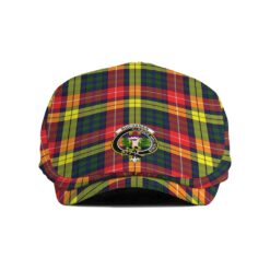 The Gentleman’s Buchanan Clan Tartan Crest Jeff Cap - Tartan Flat Cap