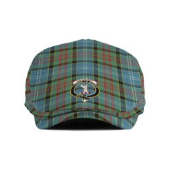 The Gentleman’s Cathcart Clan Tartan Crest Jeff Cap - Tartan Flat Cap