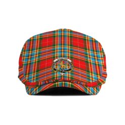 The Gentleman’s Chattan Clan Tartan Crest Jeff Cap - Tartan Flat Cap
