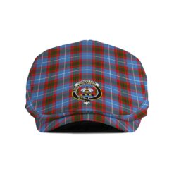 The Gentleman’s Congilton Clan Tartan Crest Jeff Cap - Tartan Flat Cap