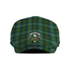 The Gentleman’s Cranstoun Clan Tartan Crest Jeff Cap - Tartan Flat Cap
