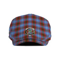 The Gentleman’s Crichton Clan Tartan Crest Jeff Cap - Tartan Flat Cap