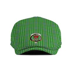 The Gentleman’s Currie Clan Tartan Crest Jeff Cap - Tartan Flat Cap