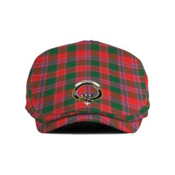 The Gentleman’s Dalziel Clan Tartan Crest Jeff Cap - Tartan Flat Cap
