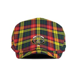 The Gentleman’s Dewar Clan Tartan Crest Jeff Cap - Tartan Flat Cap