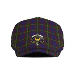 The Gentleman’s Durie Clan Tartan Crest Jeff Cap - Tartan Flat Cap