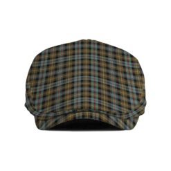 The Gentleman’s Farquharson Weathered Clan Tartan Jeff Cap - Tartan Flat Cap