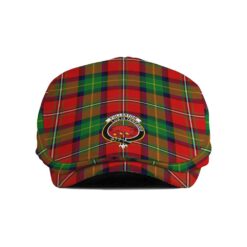 The Gentleman’s Fullerton Clan Tartan Crest Jeff Cap - Tartan Flat Cap