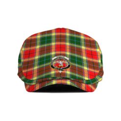 The Gentleman’s Gibson Clan Tartan Crest Jeff Cap - Tartan Flat Cap