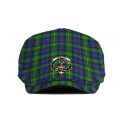 The Gentleman’s Gordon Clan Tartan Crest Jeff Cap - Tartan Flat Cap