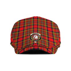 The Gentleman’s Hepburn Clan Tartan Crest Jeff Cap - Tartan Flat Cap