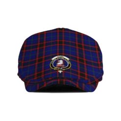 The Gentleman’s Home (or Hume) Clan Tartan Crest Jeff Cap - Tartan Flat Cap