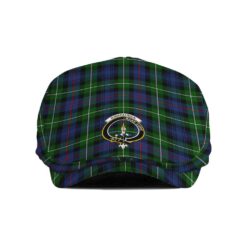 The Gentleman’s Kirkpatrick Clan Tartan Crest Jeff Cap - Tartan Flat Cap