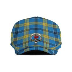 The Gentleman’s Laing Clan Tartan Crest Jeff Cap - Tartan Flat Cap