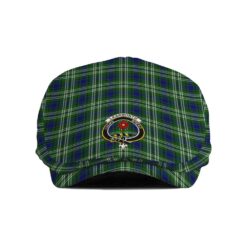 The Gentleman’s Learmonth Clan Tartan Crest Jeff Cap - Tartan Flat Cap