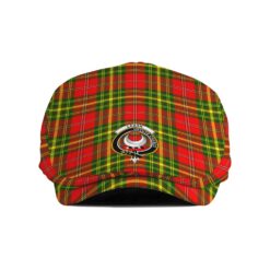 The Gentleman’s Leask Clan Tartan Crest Jeff Cap - Tartan Flat Cap