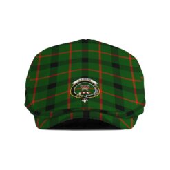 The Gentleman’s Lennox Clan Tartan Crest Jeff Cap - Tartan Flat Cap