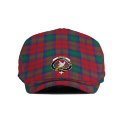 The Gentleman’s Lindsay Clan Tartan Crest Jeff Cap - Tartan Flat Cap