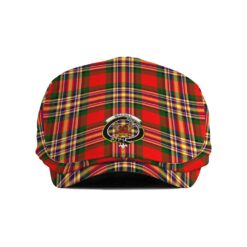 The Gentleman’s MacGill (Makgill) Clan Tartan Crest Jeff Cap - Tartan Flat Cap