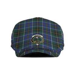The Gentleman’s MacInnes Clan Tartan Crest Jeff Cap - Tartan Flat Cap