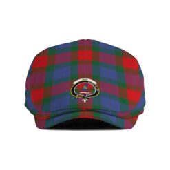 The Gentleman’s Mar Clan Tartan Crest Jeff Cap - Tartan Flat Cap