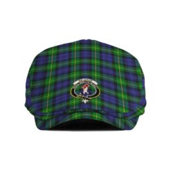 The Gentleman’s Meldrum Clan Tartan Crest Jeff Cap - Tartan Flat Cap