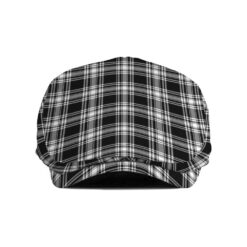 The Gentleman’s Menzies Black & White Modern Clan Tartan Jeff Cap - Tartan Flat Cap