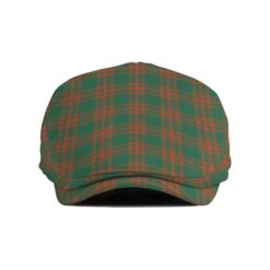 The Gentleman’s Menzies Green Ancient Clan Tartan Jeff Cap - Tartan Flat Cap