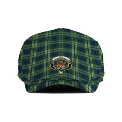 The Gentleman’s Mow Clan Tartan Crest Jeff Cap - Tartan Flat Cap