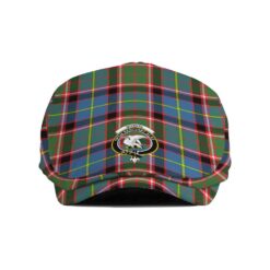 The Gentleman’s Norvel Clan Tartan Crest Jeff Cap - Tartan Flat Cap